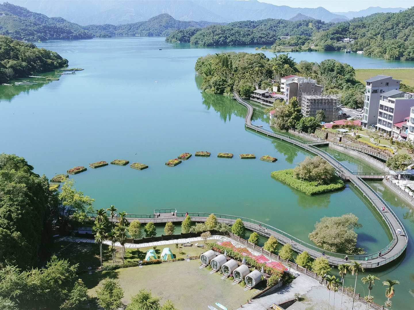 南投 日月潭畢瓦客露營區 水泥管露營 免搭帳露營 Sup體驗 含單車租借 雄獅旅遊
